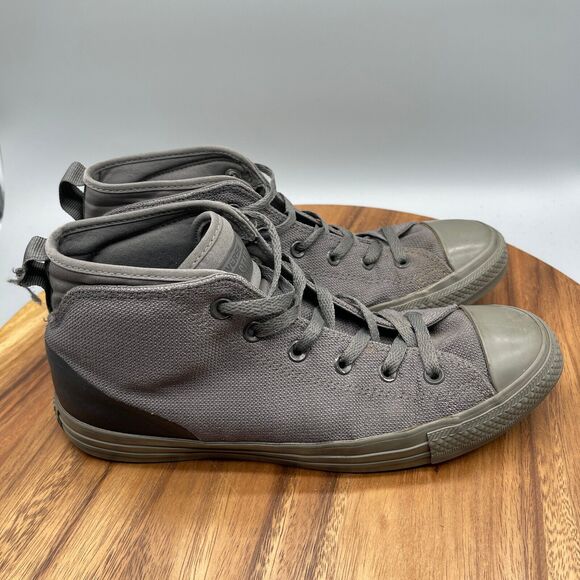 Converse Chuck Taylor All Star Shoes Mens Size 8.5 Gray Syde Street Mid Canvas - Picture 1 of 9